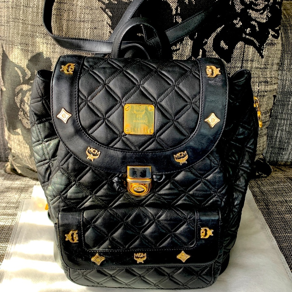 ⛔️SOLD⛔️ MCM Medium Quilted Leather Backpack